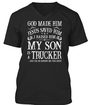#ad Cozy My Son Is A Trucker T Shirt Made in the USA Size S to 5XL $22.95