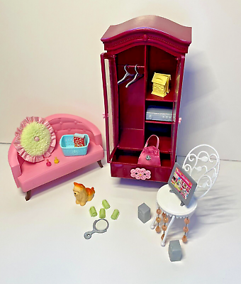 #ad Barbie Dollhouse Furniture Accessories Lot Fashion Fever Plus Misc $20.99