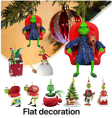 #ad Christmas Grinch Ornaments Xmas Tree Hanging Figure Pendant CAR Decoration gift $1.99