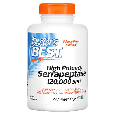 #ad High Potency Serrapeptase 120000 SPU 270 Veggie Caps $69.19