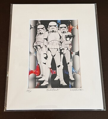 #ad Stormtroopers” Bucketheads“ LE 8x10 Custom Matted Art. Signed By Davis Weisberg $140.00