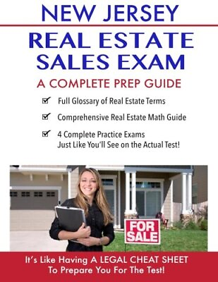 #ad NEW JERSEY REAL ESTATE EXAM A COMPLETE PREP GUIDE: By Real Estate Continuing VG $25.95