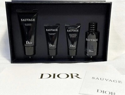 #ad DIOR SAUVAGE 4 PIECE SET New in Box Sealed Sauvage Eau de Toilette $56.99