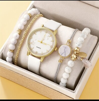 #ad #ad Watch for Women Set White Color $12.00