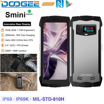 #ad 4.5quot; DOOGEE MINI 4G LTE Rugged Cell Phone Android Waterproof Mobile Dual Screen $223.24