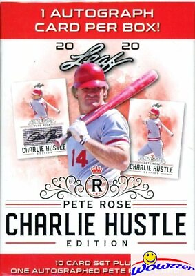 #ad 2020 Leaf PETE ROSE Charlie Hustle Edition Factory Sealed Box Pete Rose AUTO $29.95