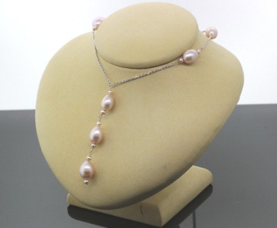 #ad #ad Estate Sale Pink Pearl 14k White Gold Necklace Chain USA Women#x27;s Jewelry $688.62