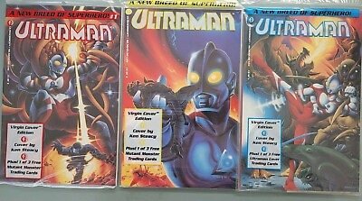 #ad ULTRAMAN #1 2 3 1993 FULL SET OF POLYBAGGED VIRGIN VARIANTS 1ST APPEARANCE $39.99