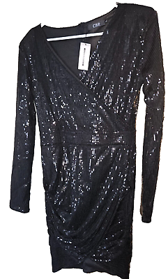 #ad CBR Black Sequin Dress $14.99