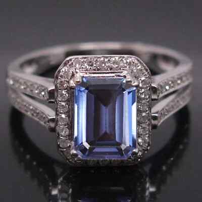 #ad 14KT Gold 2.45 Carat Natural Royal Blue Tanzanite amp; IGI Certified Diamond Ring $467.25