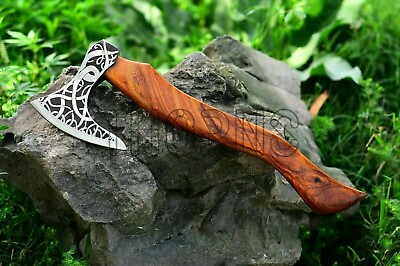 #ad Personalized 2piecs Engraved Viking axe gift Custom Viking camping Battle axe AU $230.00