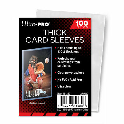 #ad Ultra Pro THICK SLEEVES 100 Sleeve Pack Stock $3.00
