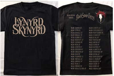 #ad Lynyrd Skynyrd ZZ Top Tour 2024 Black Stone Cherry T Shirt Gift Fans Music $18.99