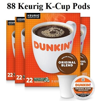 #ad Dunkin#x27; Original Blend Medium Roast Coffee K Cup Pods 88 ct. Not ship to CA $38.99