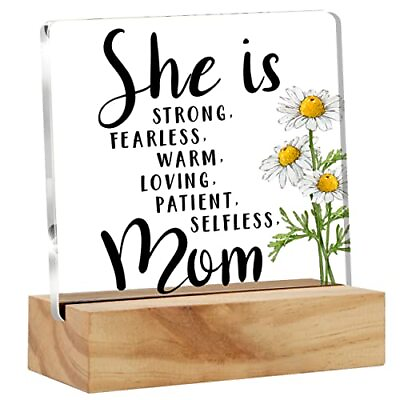 #ad #ad Mother Gift Mom Gifts From Daughter Son She is Loving Strong Mom Desk Decor A... $20.55