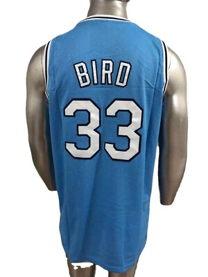 #ad Men#x27;s Basketball Jersey Larry Bird #33 Indiana State Jersey All Stitched Blue $17.99