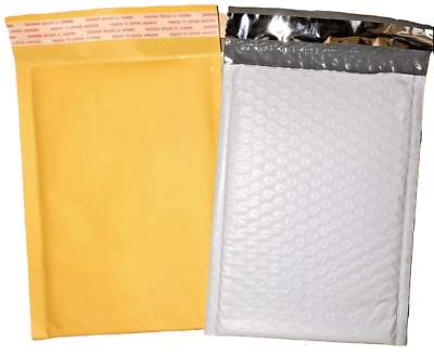#ad Kraft or Tuff Bubble Mailers Choose Size amp; Quantity 1 3000 Available #0 4x7 CD $285.14