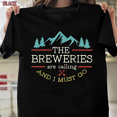 #ad Vintage Beer Breweries are Calling and I Must Go Craft Beer Gift T Shirt S 5XL $16.99