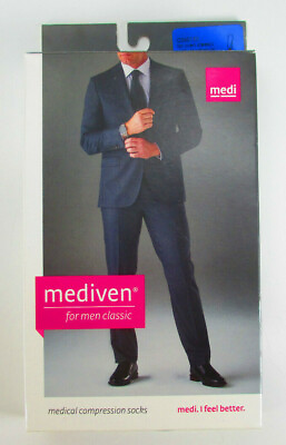 Mediven Medical Men Classic Tan Calf Compression Sock size lll NEW Fast Ship USA $12.99