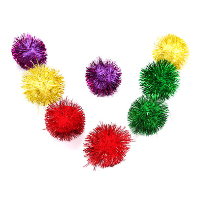 #ad 12PCS Toy Cat Balls Portative Glitter Small Toy Cat Balls for Playing Cats $7.73