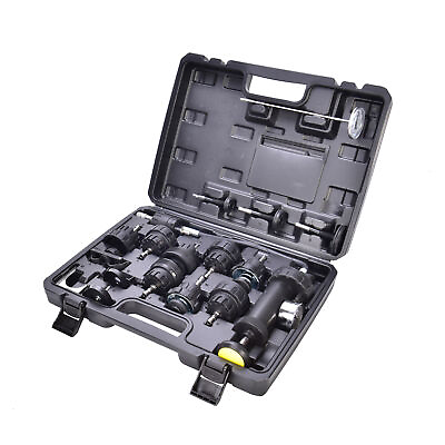 #ad 18pcs Radiator Cooling System Pressure Tester Gasket Water Tank Leak Adapter Kit $59.99