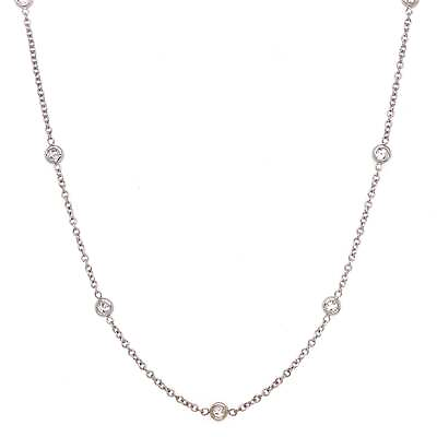 #ad 18k Gold Diamond By The Yard Necklace $1864.50