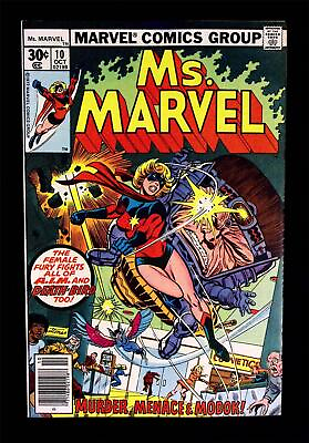#ad Ms.Marvel #10 Oct 1977Newsstand 2nd app Death Bird Modok Carol Danvers VF NM $11.99
