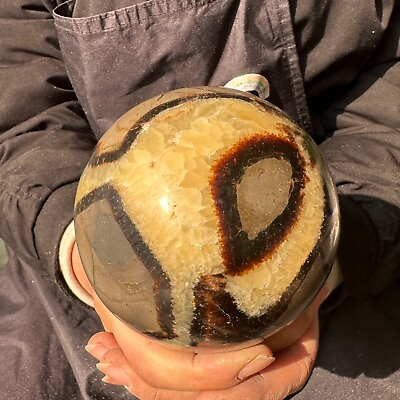 #ad 2.97LB Natural Dragon Septarian Geodetic Quartz Ball Therapy 1350g $111.00