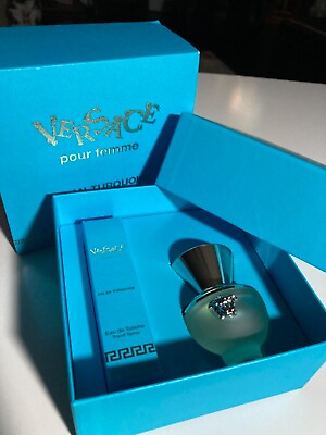 Versace Dylan Turquoise Eau de Toilette Gift Set Perfume For Women 1oz 0.3 oz $75.00