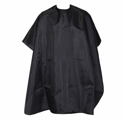 #ad Hair Cutting Cape Pro Salon Hairdressing Hairdresser Gown Barber SOLID BLACK $4.69