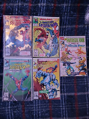#ad Spiderman Comic Books 5 Total $88.88