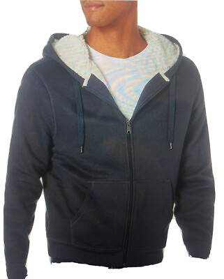 #ad Amazon Essentials Men#x27;s Sherpa Lined Full Zip Hooded Fleece Sweatshirt Navy M $34.99