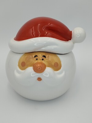 #ad ✅🎅🏻Harry amp; David Christmas Santa Claus Ceramic Jar Contain Kitchen SEE PICS📸 $20.00