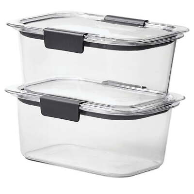 #ad Brilliance 4.7 Cup Medium Stain Proof Food Storage Container Set of 2 $18.32