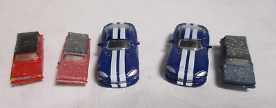 #ad N Scale Vehicle Cars Lot of 5 2 Blue and White Viper 3 Bachmann Cars $15.00