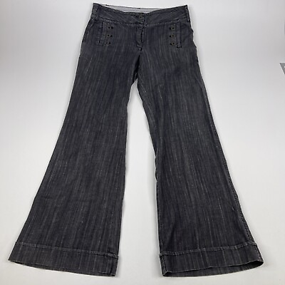 #ad Willi Smith Jeans Size 8 Womens Soft Black w Stretch Style B0076 $10.99