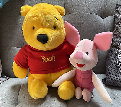 #ad Vintage Disney Winnie The Pooh Piglet Plush Doll Mattel Arcotoy Stuffed Animals $29.99