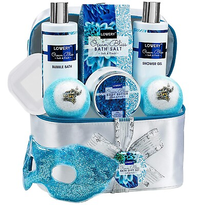 #ad Birthday Gifts Home Spa Gift Baskets For Women Bath and Body Gift Bag $43.99
