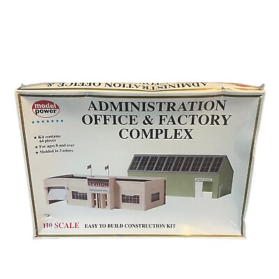 #ad Model Power Administration Office amp; Factory Complex HO Building Kit 610 *Sealed* $24.97