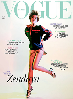 #ad British Vogue UK Magazine May 2024 Always Serving Zendaya $22.99