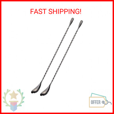 #ad Briout Bar Spoon Cocktail Mixing Stirrers for Drink Stainless Steel 12 Inches L $8.99
