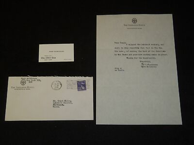 #ad 1949 WARD MOREHOUSE THEATER CRITIC TYPED SIGNED LETTER J 5351 $30.00