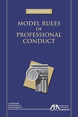 #ad Model Rules of Professional Conduct 2009 Edition Paperback GOOD $3.60