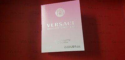 Versace BRIGHT CRYSTAL Eau De Toilette .03 oz 1ml Spray Perfume Travel Sample $6.99