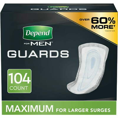 #ad Depend Incontinence Guards Incontinence Pads for Men Bladder Control Pad 104ct $29.78