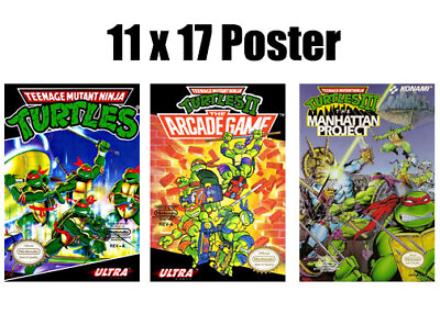 #ad Teenage Mutant Ninja Turtles TMNT 1 2 3 Video Game Poster 11x17 $9.90