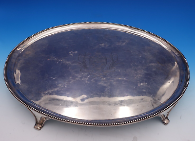 #ad Hester Bateman English Georgian Sterling Silver Tray Oval w Feet c. 1789 #7619 $4495.50