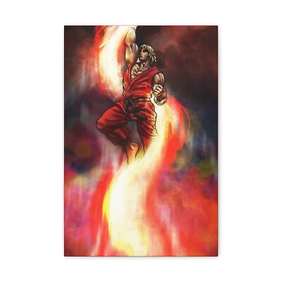 #ad Ken and his Shinryuken Street Fighter Art Gift Canvas $45.95