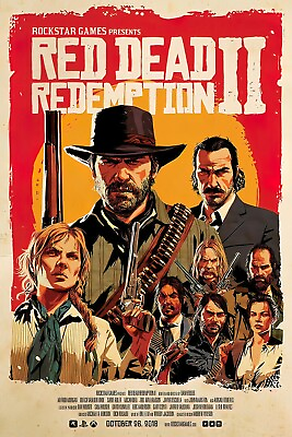 Buy one get free GIFT quot; Red Dead Redemption II 2 quot; Movie poster free shipping $99.99
