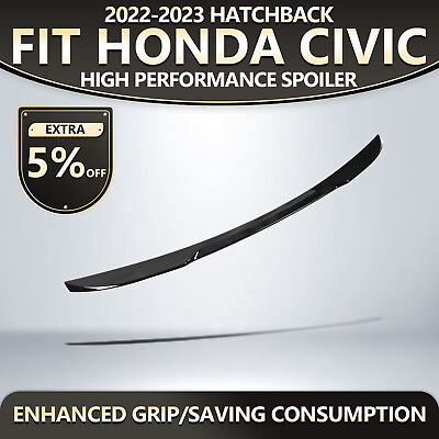 #ad Spoiler Trunk Spoiler ABS Lip Spoiler Wing For 2022 2023 Honda Civic Hatchback $59.99